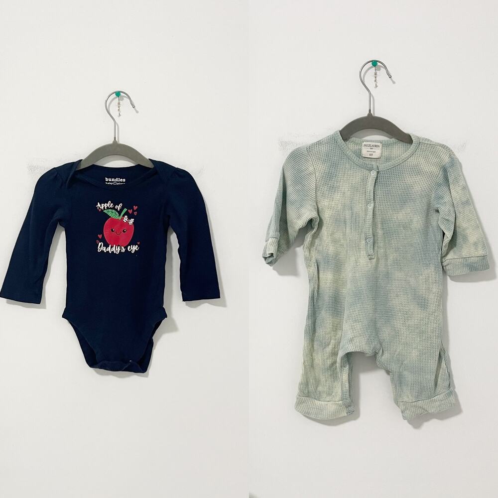 Baby Girl Bundle of 2 Onesies Size 6-9 Months